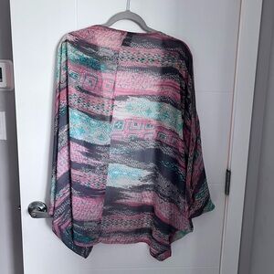 Patterned chiffon Kimono